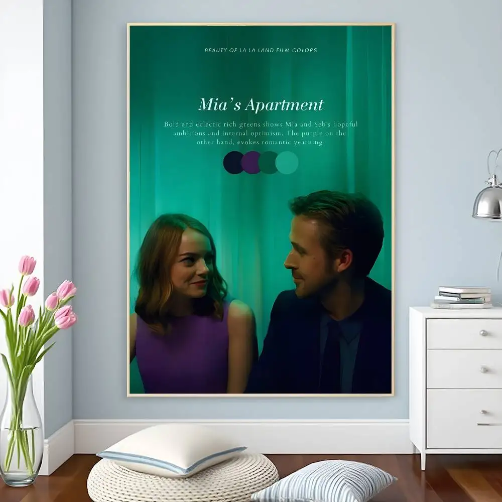 ملصق فيلم La Land عالي الدقة ذاتي اللصق مقاوم للماء، ديكور متعدد الاستخدامات للمنازل والحانات والفنادق والمزيد #6