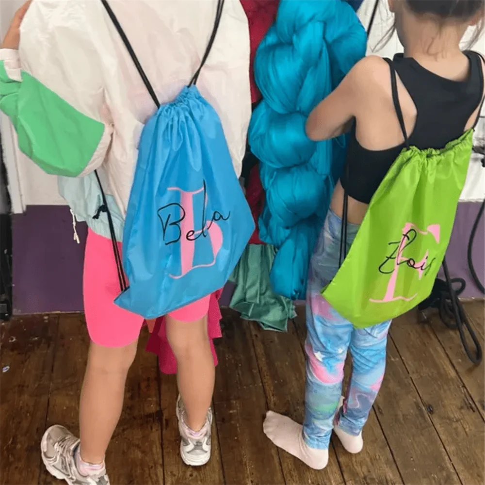 Custom Drawstring Backpack Customizable Name Letters Sports Bag/Gym/Swimming Bag Beach Travel Party Decoration Custom Backpack