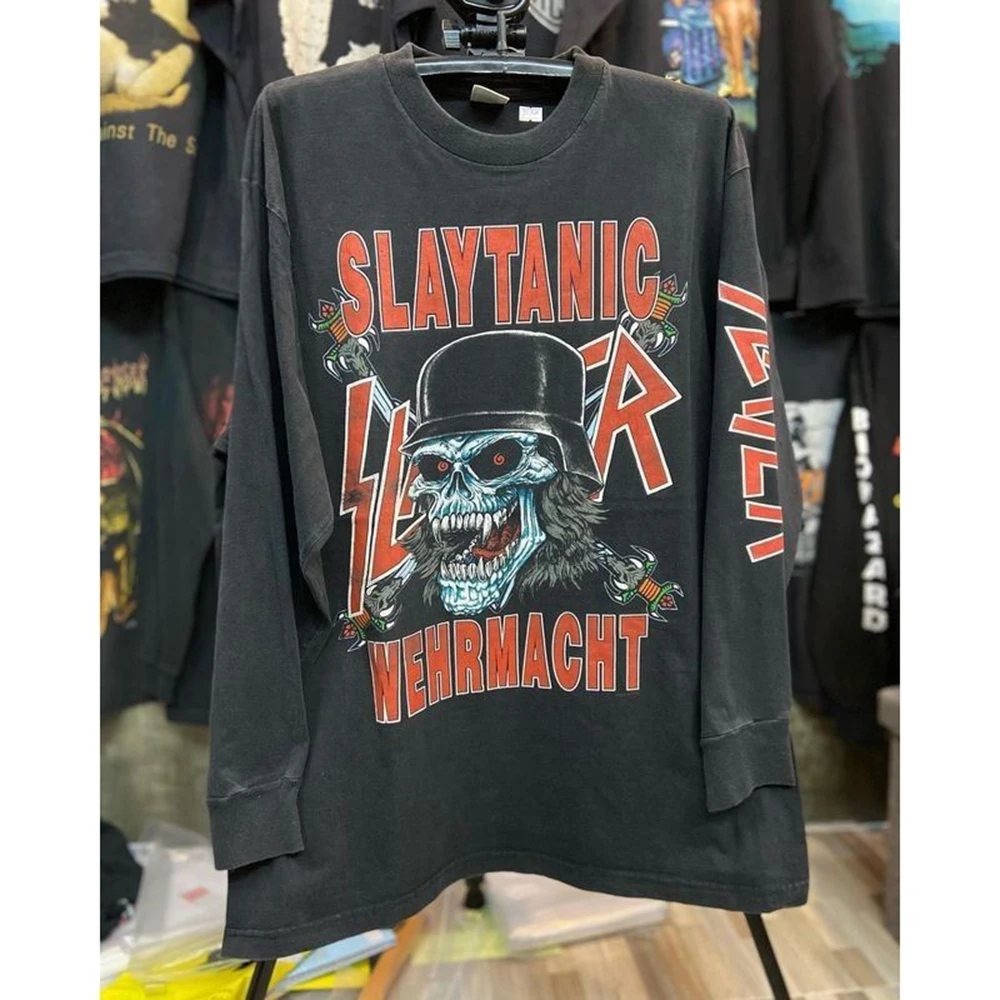 

Winter New Men's Y2K Cotton Long-Sleeve T-Shirt Unisex American Vintage Fashion Trend High Street Loose Casual Niche Men's Top