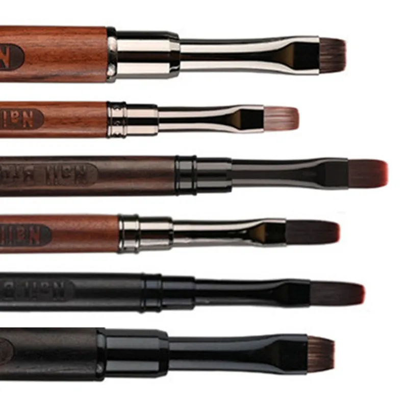 แปรงทาเจลลายไม้จันทน์ 1/2 ชิ้น สำหรับเพ้นท์เล็บ ต่อเล็บอะคริลิค แปรงทำเล็บเจล