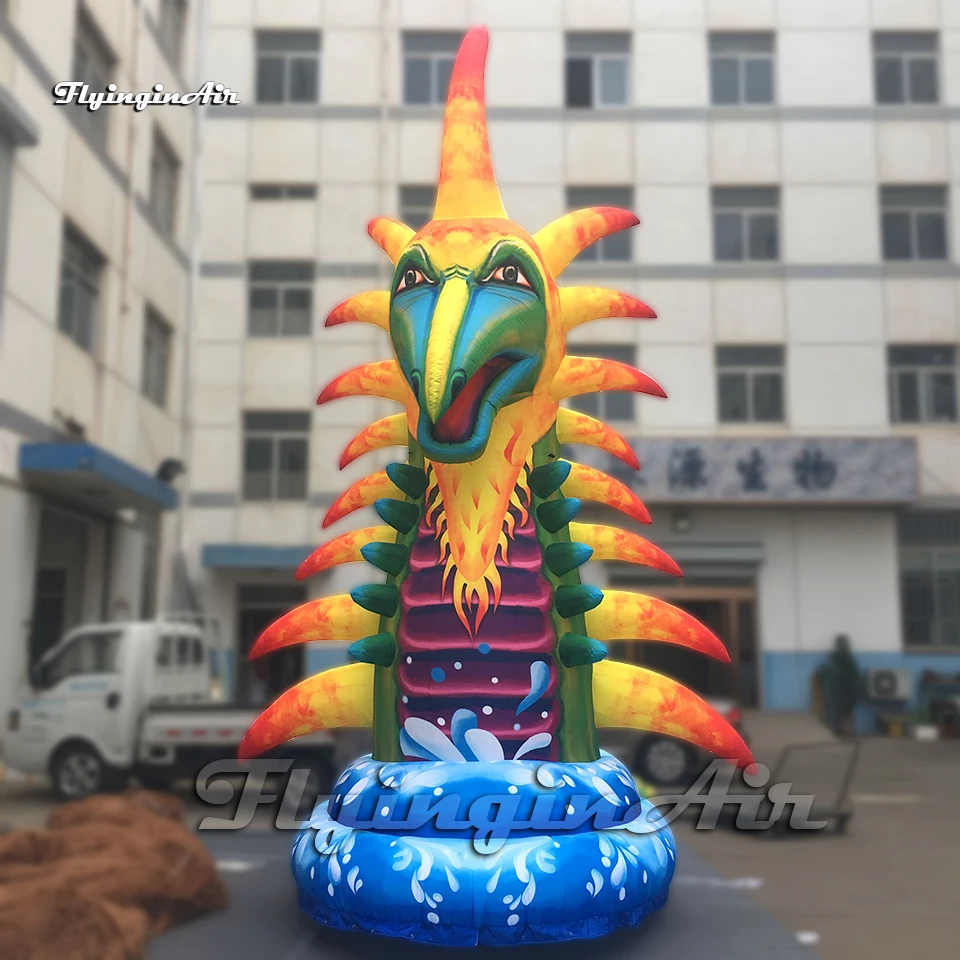 

Parade Performance Giant Colorful Inflatable Water Dragon Balloon 5m Cartoon Animal Mascot Model For Event Show