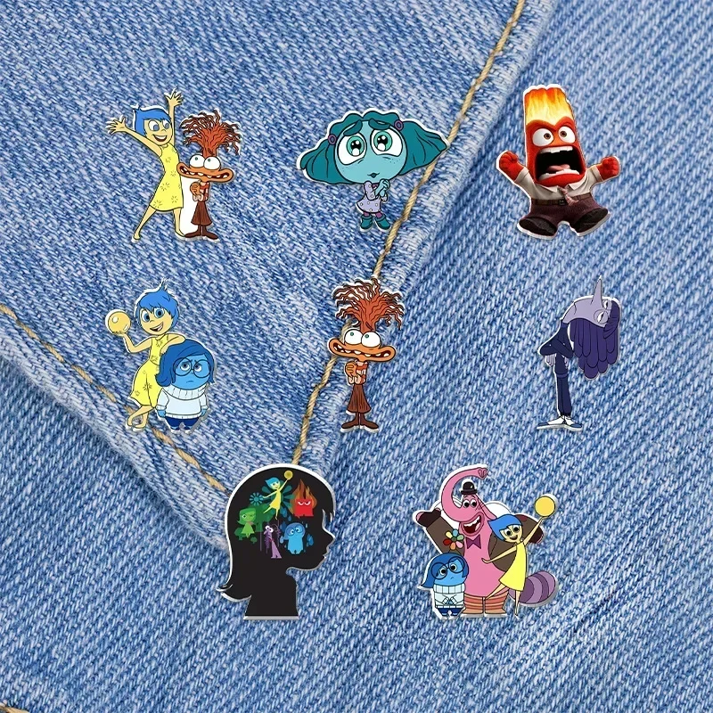 Disney Inside Out 2 Brooches Kids Clothes Backpack Decoration Enamel Pin Women Girl Brooches Fashion Jewelry Brooche Accessories