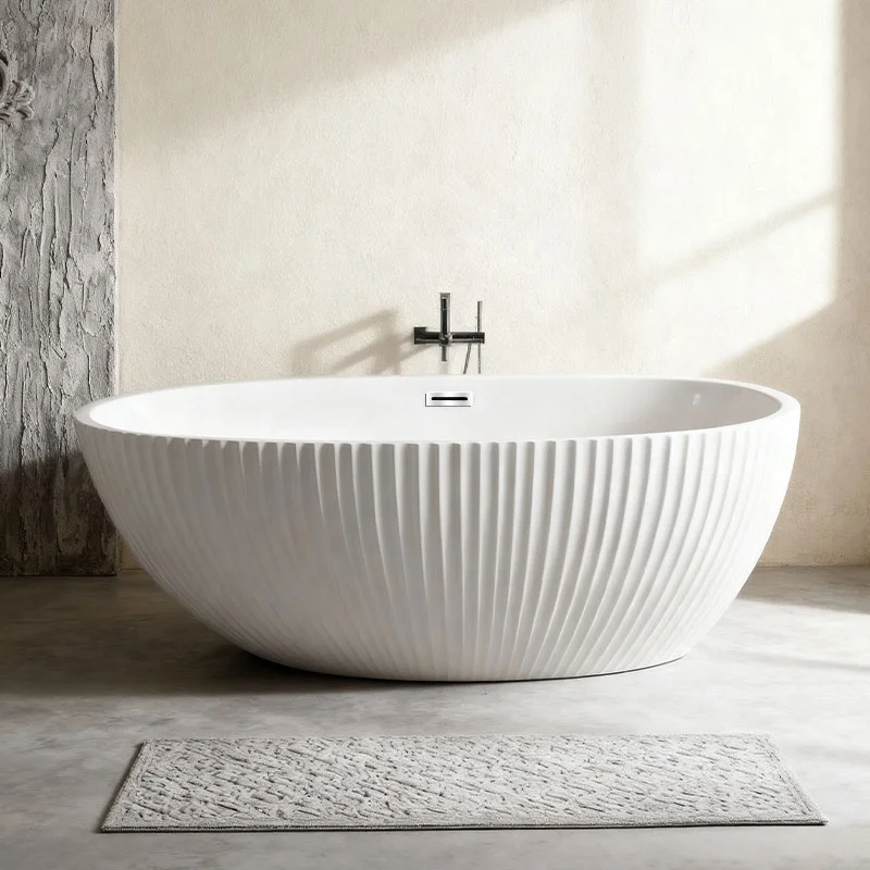 

BathtubModern Contemporary Acrylic Bathroom Freestanding Soaking Bathtub Factory Direct With Line