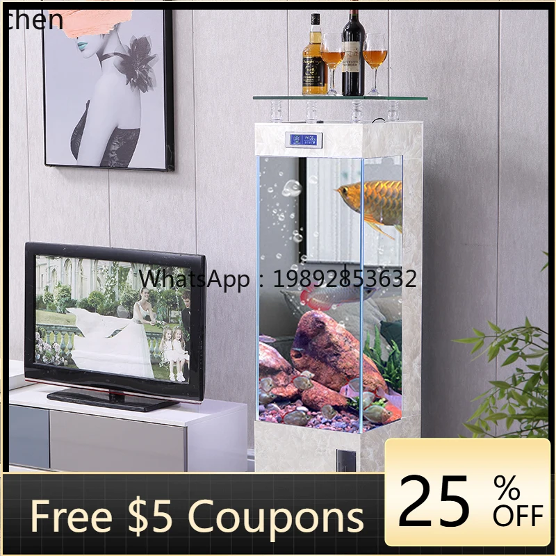 YGG  Fish Tank Aquarium Turtle Flowerhorn Tank Ecological Lazy No Water Change Needed