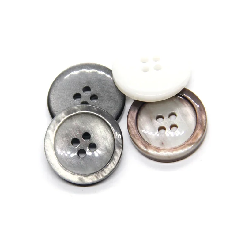 15mm 20mm Light White Women Suit Coat Resin Buttons For Garment Decorative Handmade DIY Crafts Sewing Accessories Wholesale