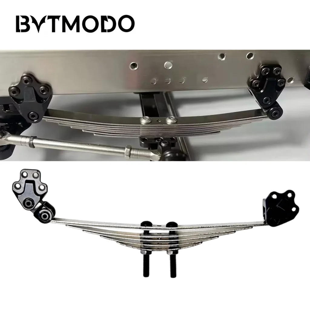 Metal Leaf Spring Suspension with Hangers for 1/14 Tamiya RC Tractor SCANIA 770S Dump Truck VOLVO BENZ Arocs MAN TGX DIY Upgrade
