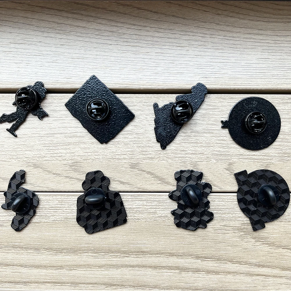 8-teiliges Emaille-Pins-Set King of Pop Bad Dangerous Just Beat It Metall Retro Rock Brosche Abzeichen Tasche Hut Dekoration für Fans Geschenk – Detail 4