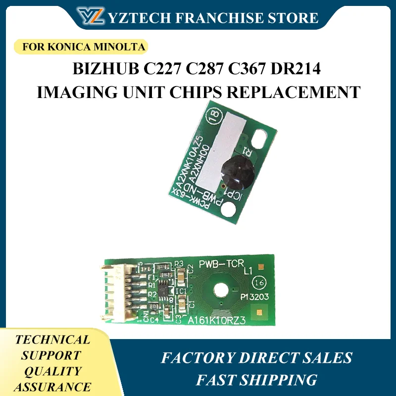 

4 шт. барабанный чип DR214BK IU214 IU-214 для Konica Minolta Bizhub C227 C287 C367 DR214, замена чипов блока изображения