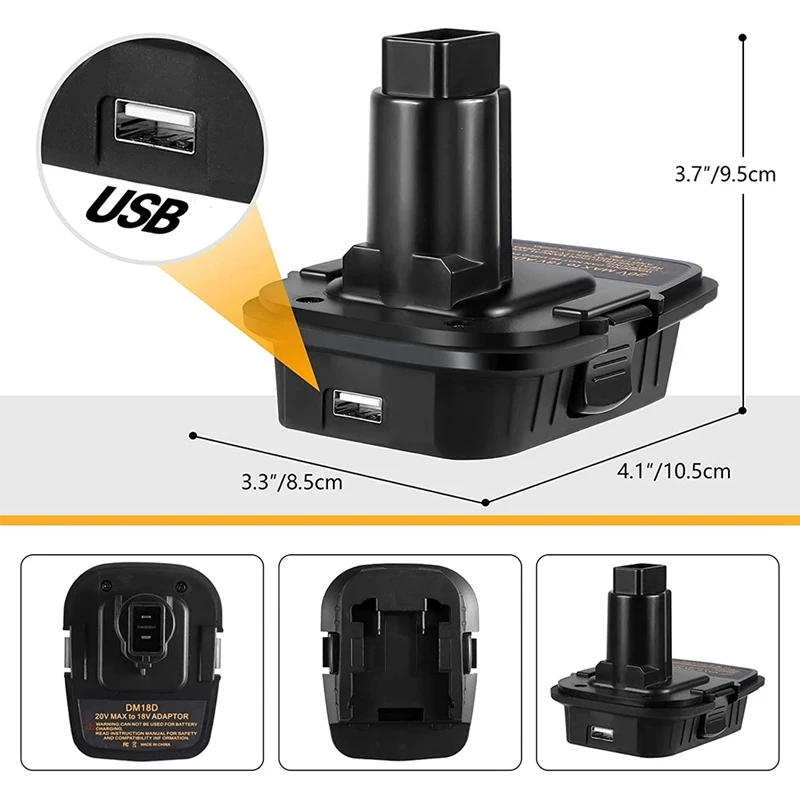2Pcs M18D Converter For Dewolt 18V/20V For 18V Li-Ion Battery Work For Dewalt 18V Nicad & Nimh Power Tool