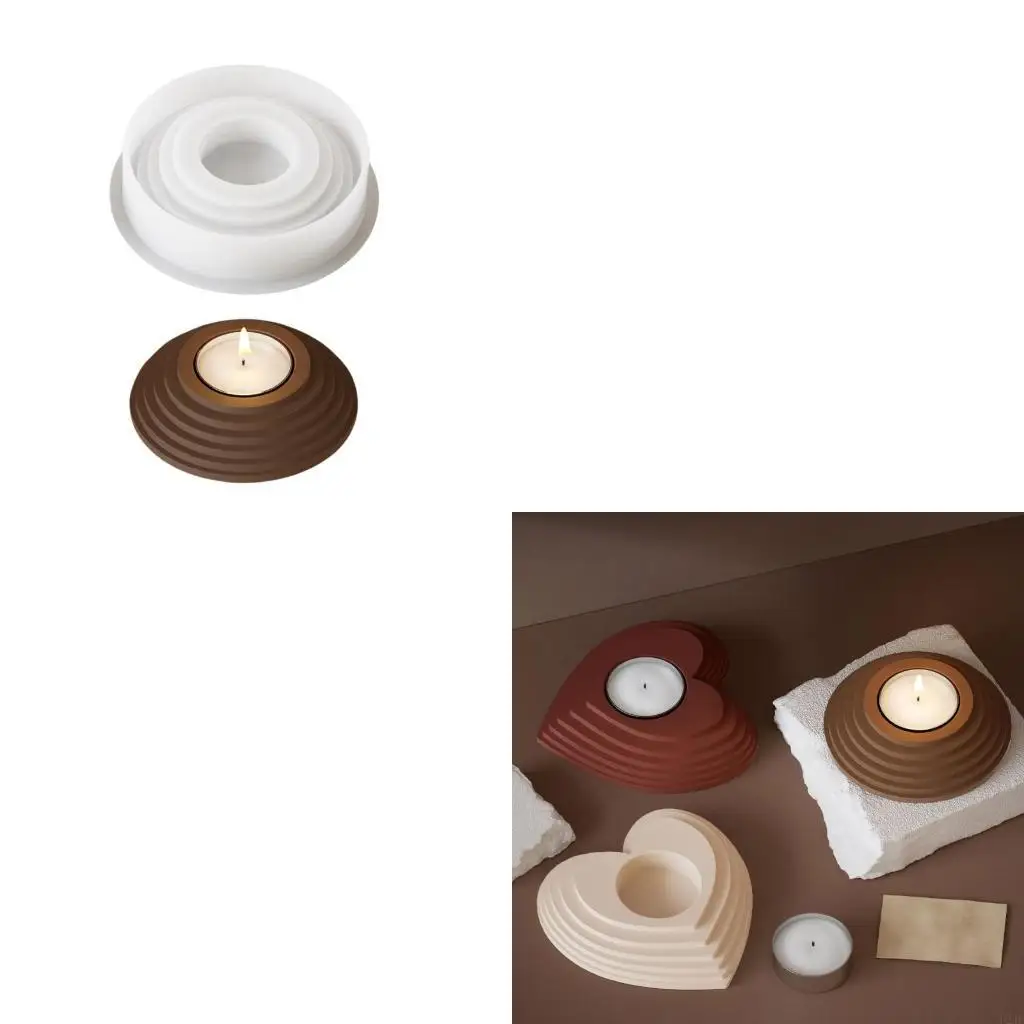 

Круглые силиконовые формы для подсвечников, формы для украшений в виде сердечек, силиконовые формы для рукоделия, формы для для