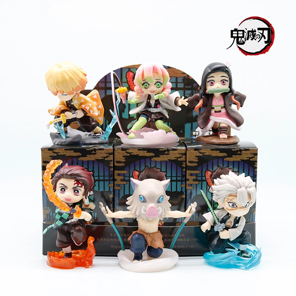 Nueva Serie de Figuras de la Batalla de Demon Slayer Kimetsu no Yaiba, Arco de la Determinación Inquebrantable, Caja Sorpresa de Moda, Modelo Coleccionable, Regalo Festivo