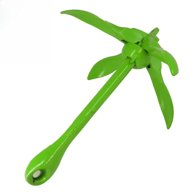 Marine Hardware 3KG Carbon Steel Galvanized Boat Anchor 1.5KGS Folding Anchor Kit for Boat Yacht