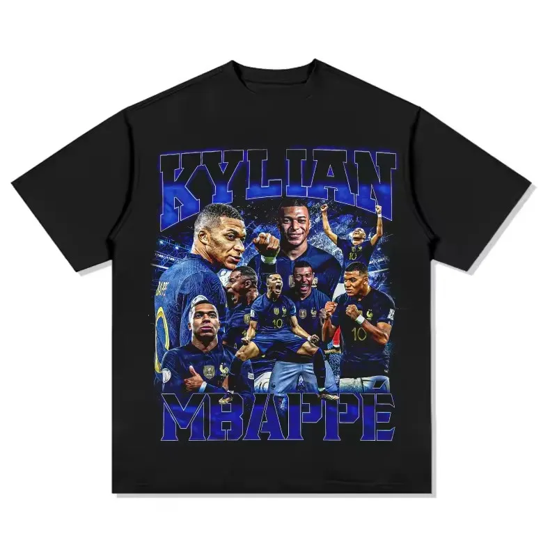 2026 Dictador Kylian Mbappé Meme Grafik T-Shirt – Fußballteam-Match-Trikot mit Champion-Grafik – Y2K Herrenmode-Kleidung – Detail 9
