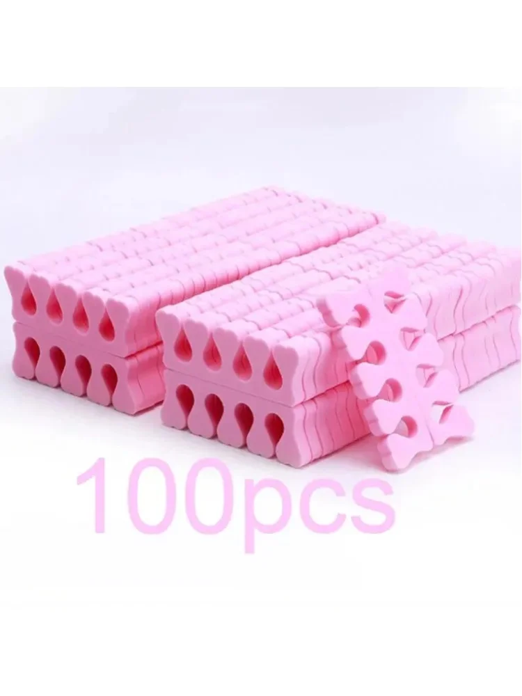 50 Paar weiche Zehentrenner für Finger und Füße, Nagelkunstwerkzeuge, flexibles Herz-Design, Nagelkunst-Übungsset, Maniküre, Pediküre, Fußstützen