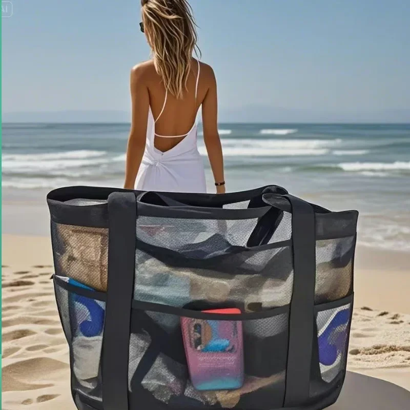 

Beach Bag Swimsuit Storage Large Mesh Storage Bag Going Out Sports Travel Tote