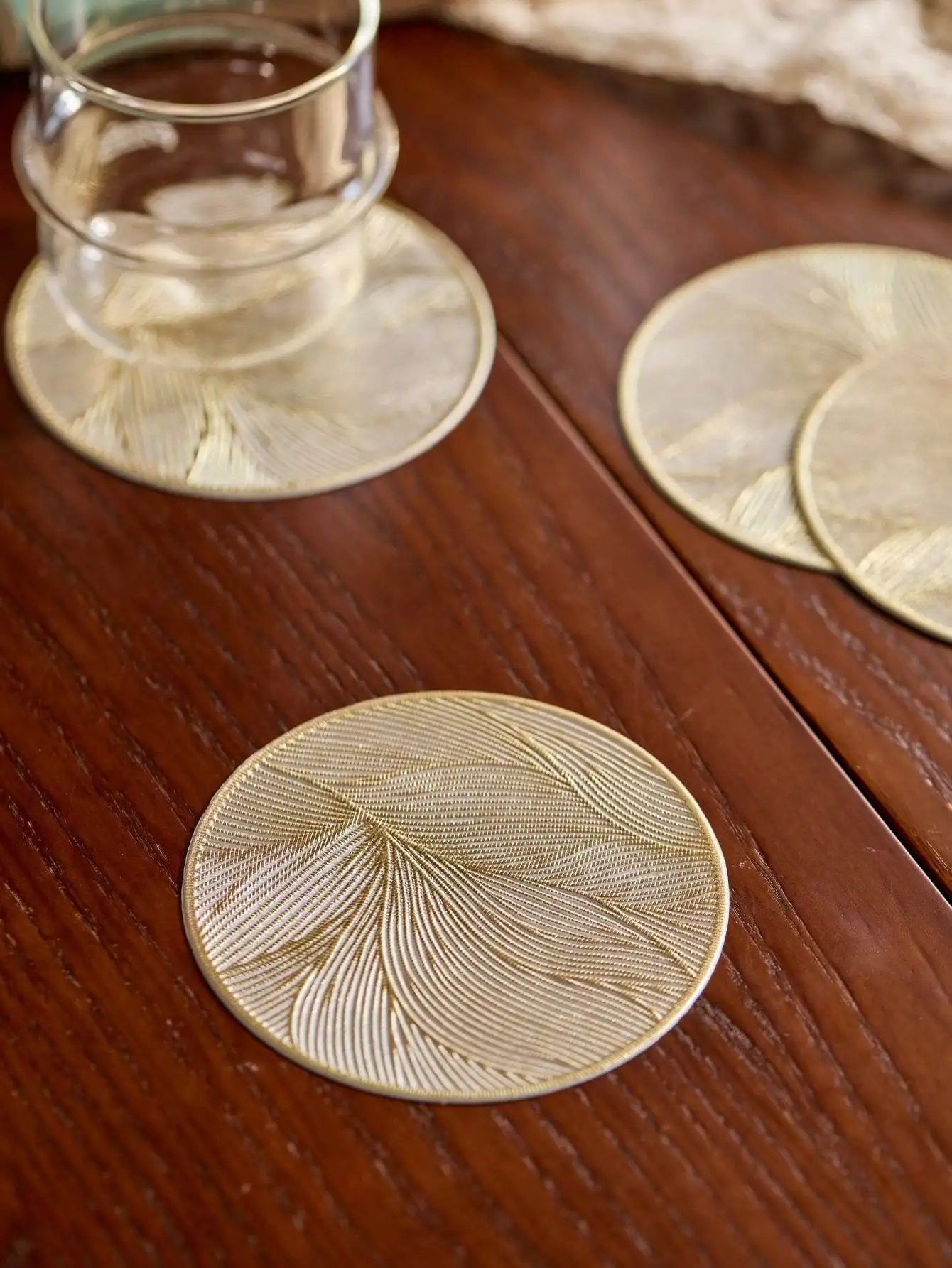 

6pcs Waterproof PVC Cup Coasters, Great Gift For Birthday, Housewarming, Room Decor, Holiday Party Table