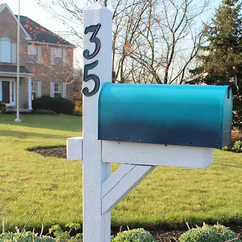 1個黑色139毫米現代戶外門牌號碼5.5吋ABS塑膠公寓門牌號信箱地址牌#0-9帶螺絲 10 最佳銷售 門牌號碼 - №5