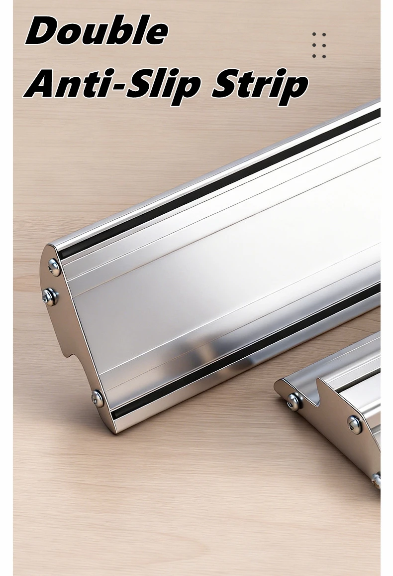 Manueller verschiebbarer Papierschneider mit Dual-Scale-Lineal Kt PVC-Schneidelineal Aluminium Anti-Rutsch-Schnitt-Positionierungslineal DIY-Werkzeug – Detail 6