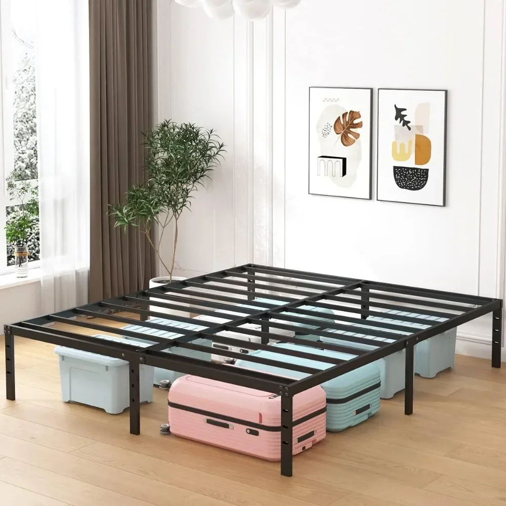 18 Inch Metal Bed Frame Queen Size , Easy Assembly Heavy Duty Noise Free Bedframes, No Box Spring Needed image 5