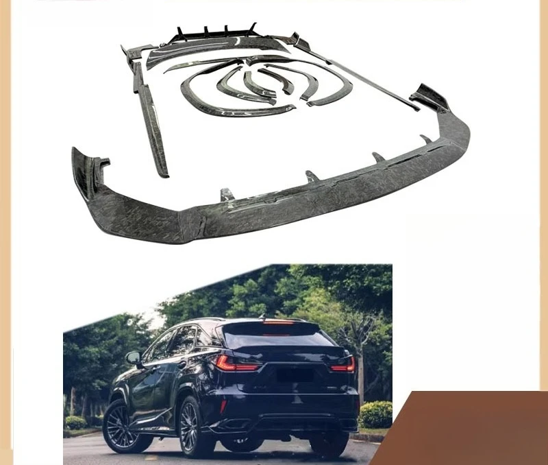 Carbon Fiber Forged Pattern Kit, Front Lip, Rear Lip, Side Skirts for Lexus RX300 RX450h, Car Body Parts
