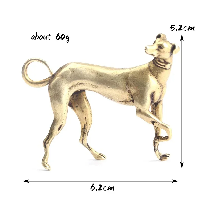 Tabletop Decoration Vintage Brass Animal Figurines Crafts Accessories Solid Brass Loyal Dogs Decorative Objects Gifts Wholesale - view 5