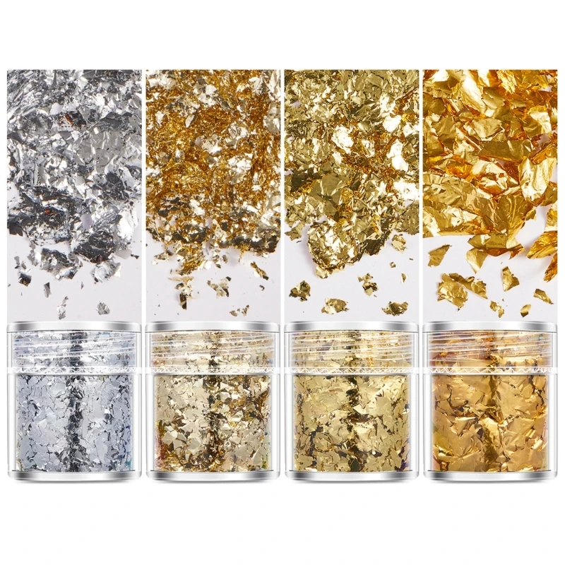 Shimmering Gold Flakes for Handmade Jewelry Gold Leaf Flakes Gleaming Gold Flakes for Stunning Resin Art and Craft