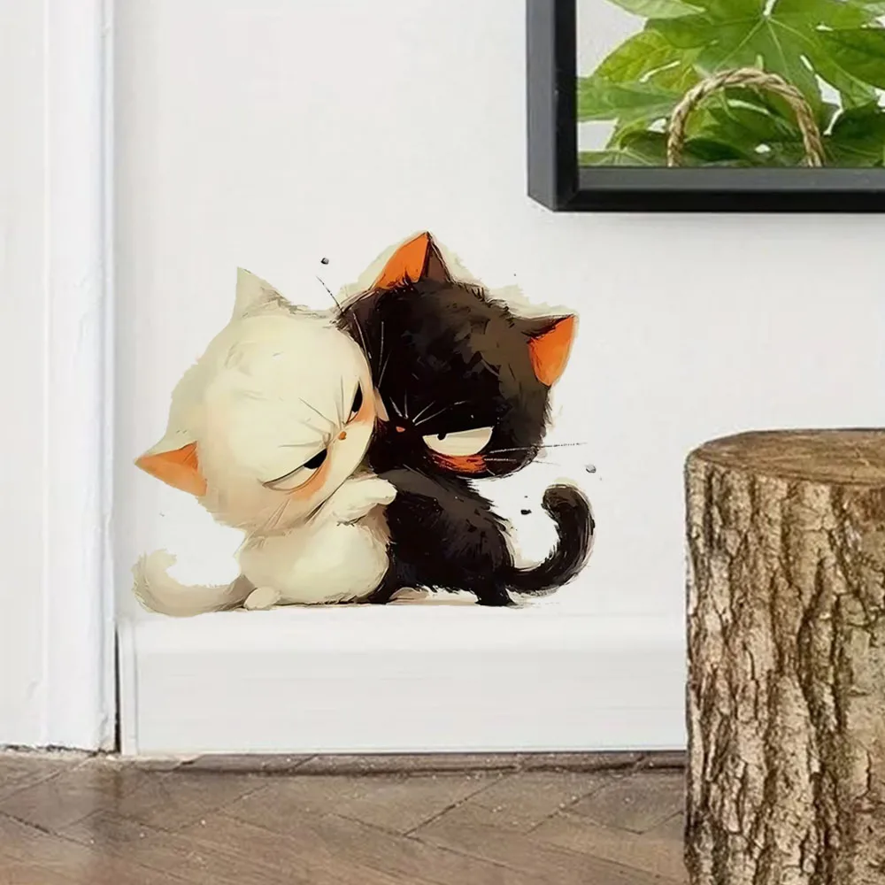 

Cute Cat Design Stickers , Bright Bathroom for Home Decoration, Vinyl Car Decals, Art Wall Paper, Poster