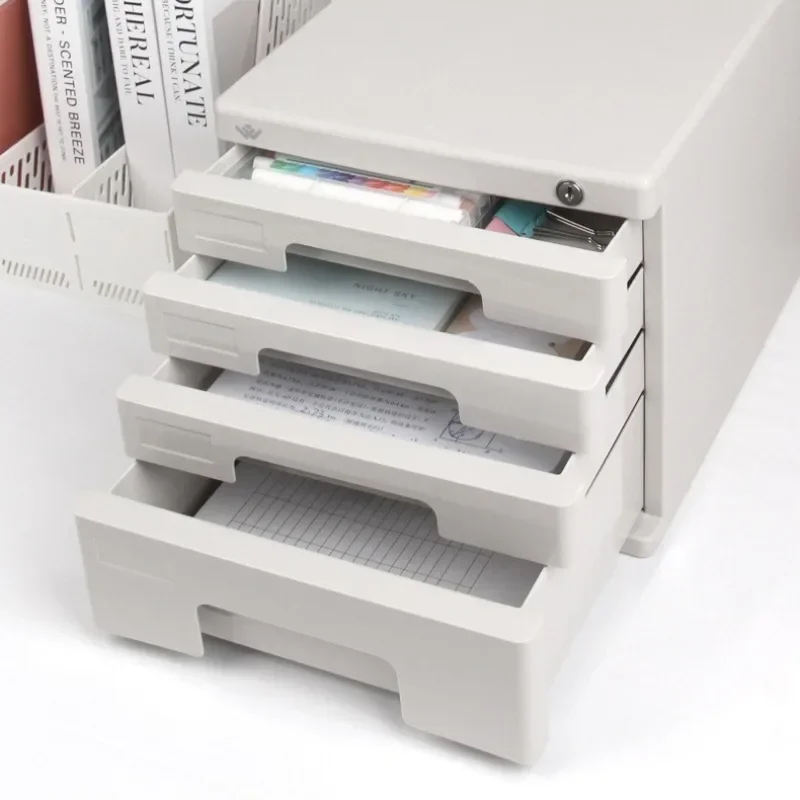 New Locking File Cabinet Drawers File Storage Chest Index Card Slot Desktop Document Organizer Office Receipt Stationery St