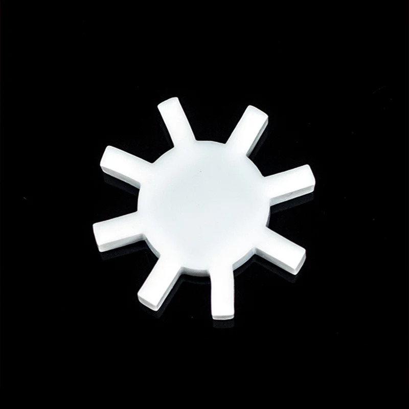 PTFE محرك مغناطيسي بار خلاط تحريك بولي رباعي فلورو إيثيلين الأبيض المثمن شكل اثارة القضبان 41 مللي متر تدور القضبان البرقوق والعتاد شكل #2