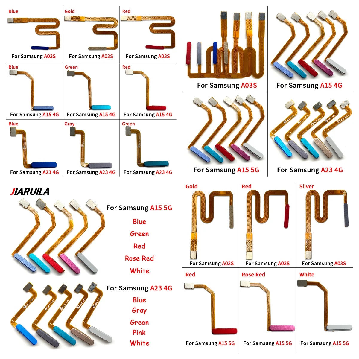 

Home Flex For Samsung A03S A15 5G A23 4G Fingerprint Sensor Home Return Key Menu Button Flex Ribbon Cable