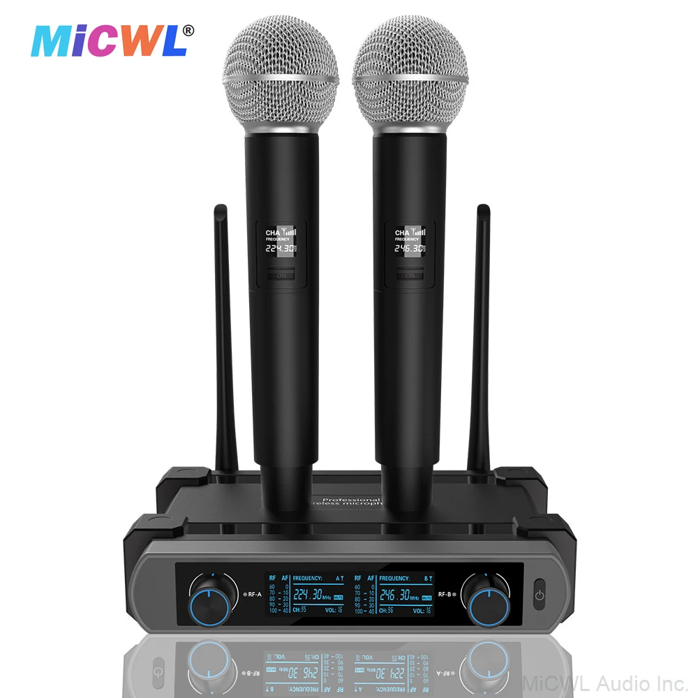 BLX188 VHF 2 채널 무선 핸드헬드 마이크 시스템 4채널 DJ 가라오케 무대 공연 노래