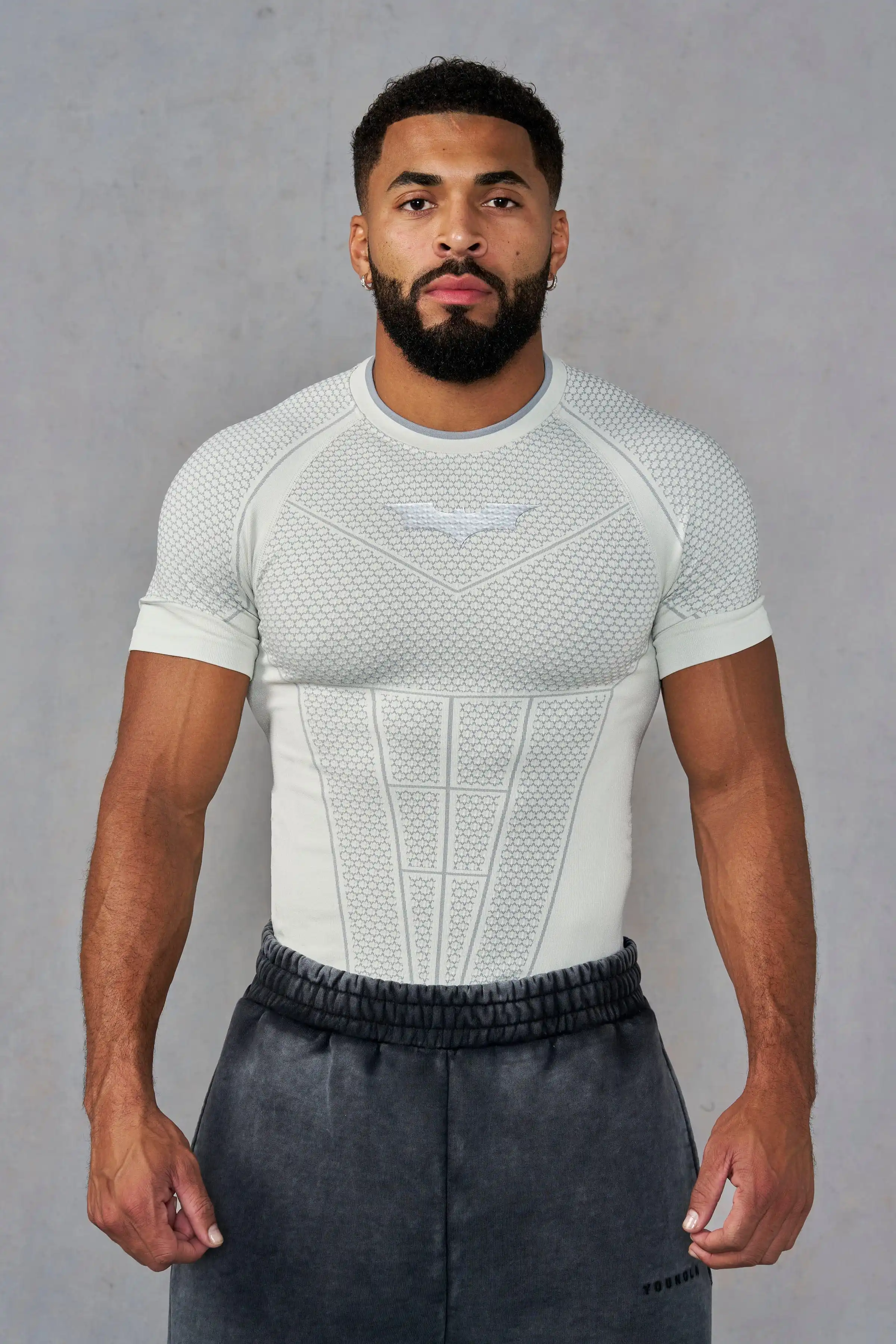 Zomer nieuwe heren strak T-shirt jogger YA sport fitness ijssensatie strakke hardlooptraining snelheid droog korte mouwen
