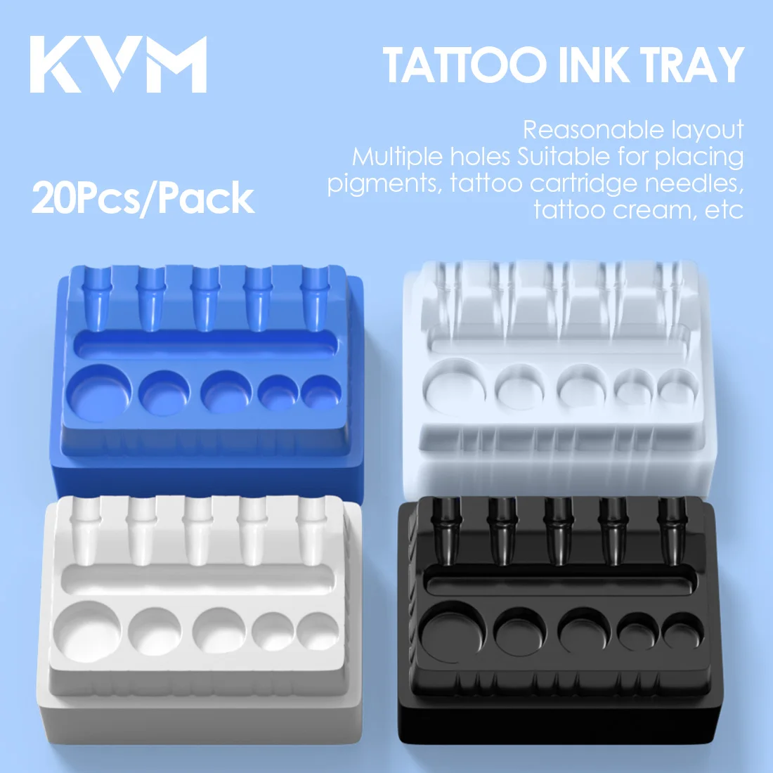 Disposable Plastic Tattoo Pigment Organizer Tray Multi Compartment Holder For Cartridge Needles Tattoo Studio PMU Supplies