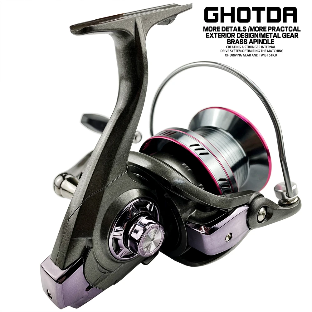 GHOTDA All-metal High-speed Fishing Reel YO9000 10000 12000 Gear Ratio 4.0:1 Carp Spinning Reel Maximum Resistance 20-30kg