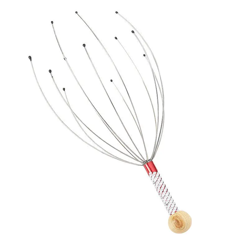 

OUWO 12 Fingers Octopus Head Massager Scratching Scalp Relaxation Relief Body Massager Scratcher Relieves Tension Random Health