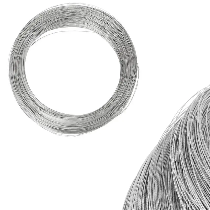1-3rolls 304 Stainless Steel Wire Soft / Hard 1-100m Single Core Rust-Proof DIY Binding Craft Metal Rope 0.02-3mm