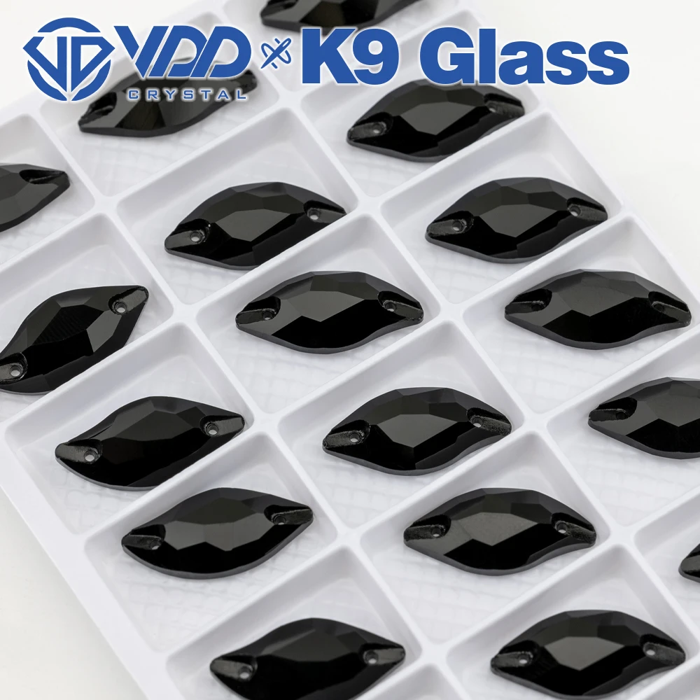 VDD Großhandel Blattförmige Hochwertige K9-Glas-Applikationssteine, Kristall-Flachboden-Nähsteine für Kleidung, DIY, Kleider, Hochzeitskleider – Detail 8