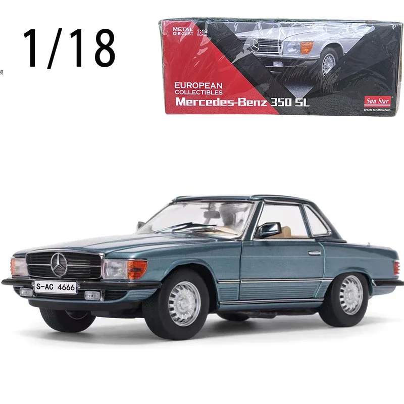 

Коллекция 1/18 года, Mercedes-benz 350SL, классический автомобиль, подарок для мальчиков, игрушечные автомобили, оригинальная коробка