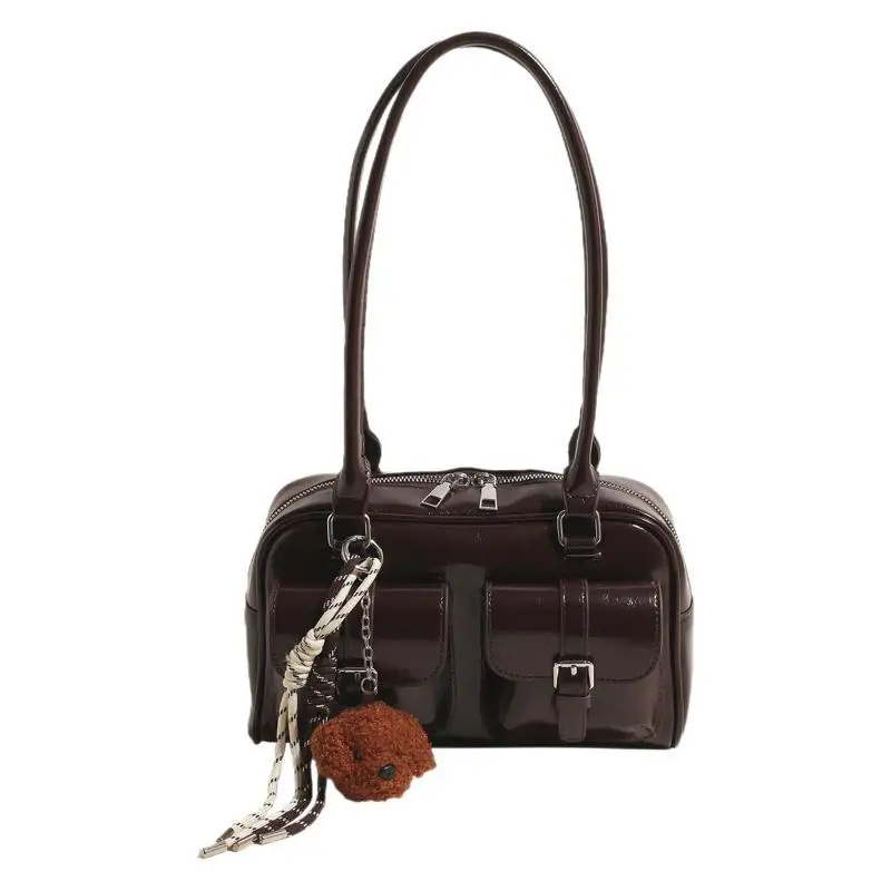 New Women's Handbag Light Luxury Niche PU  High-end Feel Hand-held Bill of Lading Shoulder Bag