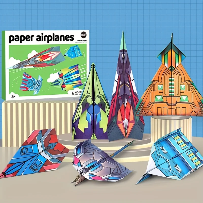 Interactive Paper Airplane Book: Easy Folding Flight Guide, Suitable for Young People and Beginners, with Colored Practice Pages