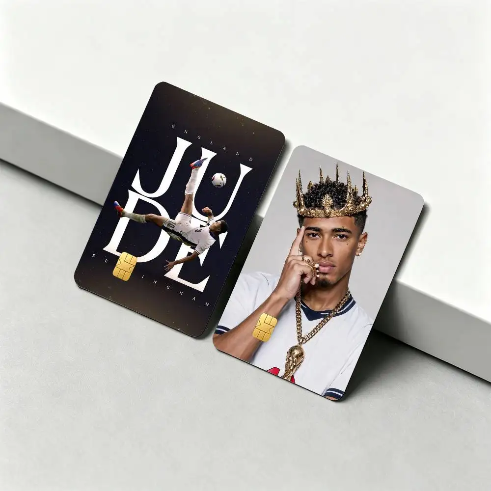 Football Star J-Jude Bellingham 1Set 4Pcs Waterproof Card Skin Stickers for Credit Bus IC Cards