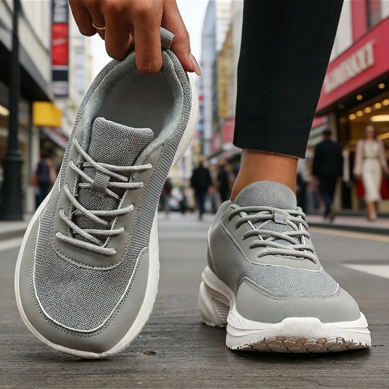 Damen-Sport-Turnschuhe, lässig, atmungsaktives Mesh, Plateausohle, bequeme Laufschuhe, 2025, neuer Trend, Damenschuhe