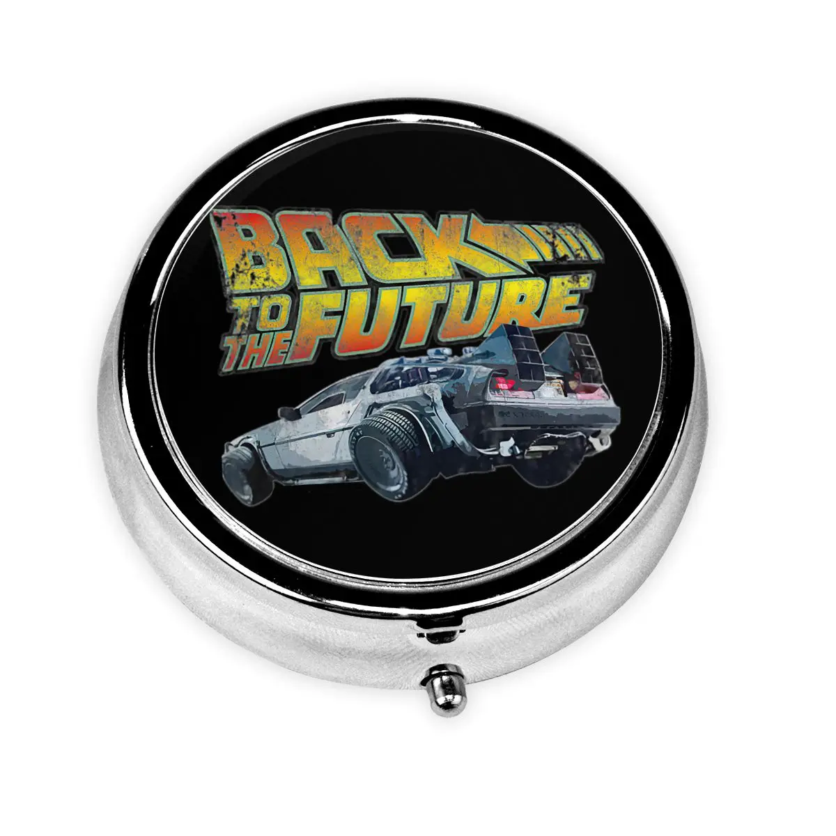 العودة إلى المستقبل صناديق حبوب منع الحمل 3-مقصورة حبوب منع الحمل الخيال العلمي فيلم كوميدي المحمولة الطب المنظم حاوية علب التخزين #1