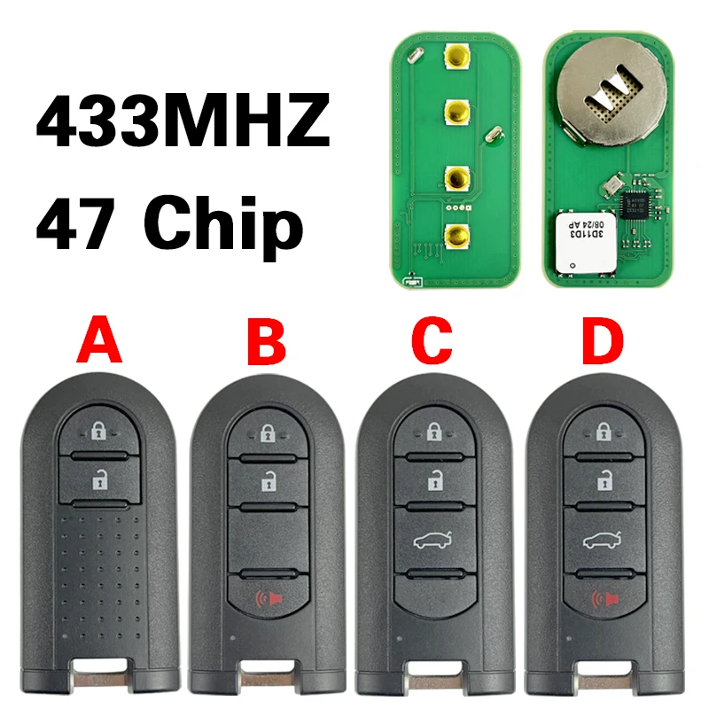 CN007350 2/3/4 Buttons Smart Key TWB1G0125 TWB1G0249 433.92MHz For 2018 2019 2020 2021 Toyota Rush Daihatsu Terios