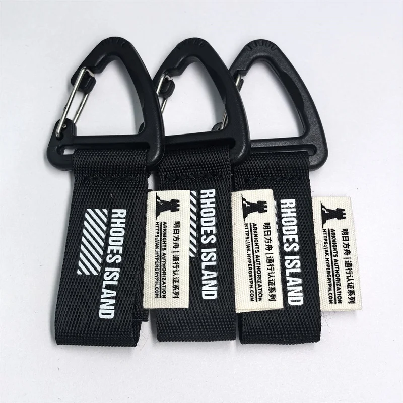 Game Arknights Amiya Exusiai Thorns Surtr Cosplay Webbing Keychain Rhodes Island Authorization Card Holder Lanyard Accessories