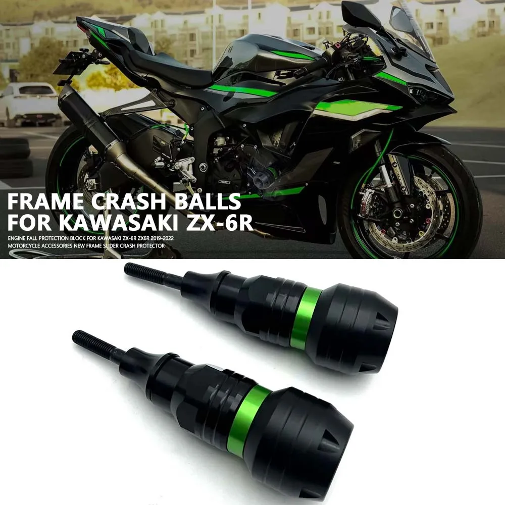 

For Kawasaki ZX6R 2019-2022 Anti-drop Ball Modification - Motorcycle Accessories Engine Crash Protection Aluminum Crash Balls