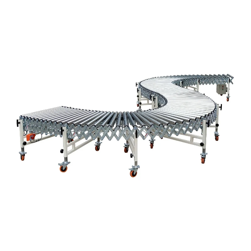 Telescopic Conveyor Belt Turning Machine Power Roller Line Express Logistics Sorting Line Small Conveyor