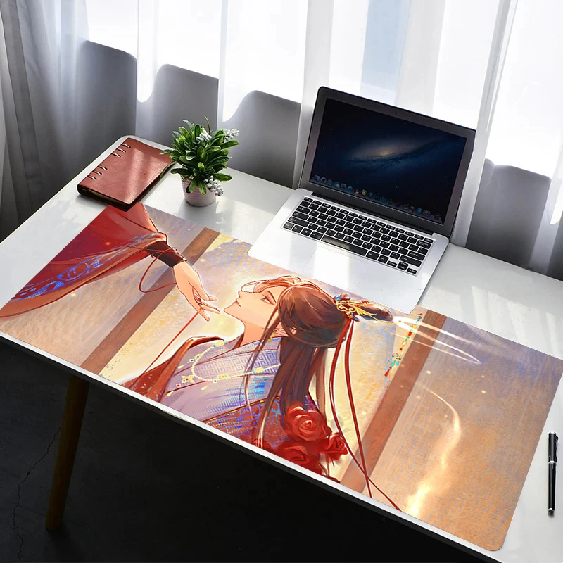 

Gaming Mouse Pad Design Non-slip Rubber Tian Guan Ci Fu Sewn Edge Desk Mat Keyboard Pad Gamers And Office Work Mousepad