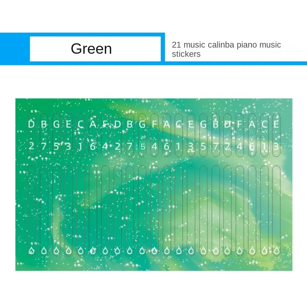 تعزيز الذاكرة كاليمبا مقياس ملصق عملي مفيد DIY ملصقات ملونة 21 مفتاحًا ملصقات الصوت الملونة للمبتدئين #1