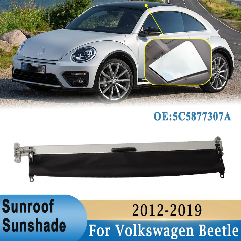 

5C5877307A Car Sunroof Sunshade Assembly Panoramic Electric Curtain Sun Visor Blind Cover Roller for Volkswagen Beetle 2012-2019